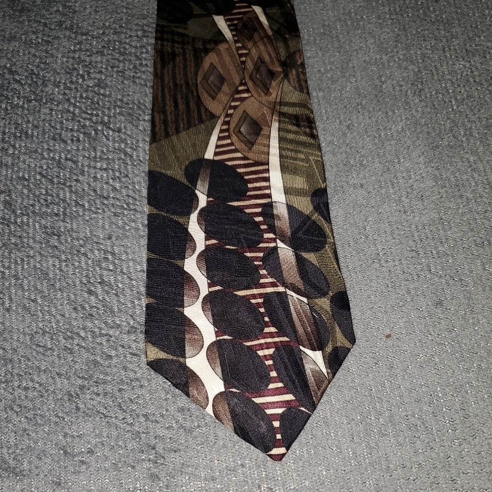 SCREENPLAY UNIQUE PATTERNED EARTHTONE TIE NEW